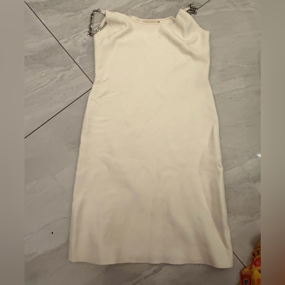 Ramy Brook Cream Mini Dress chain strap